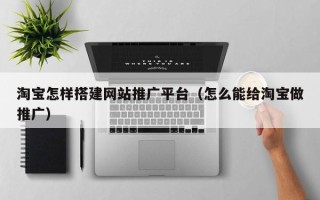 丽江淘宝怎样搭建网站推广平台（怎么能给淘宝做推广）